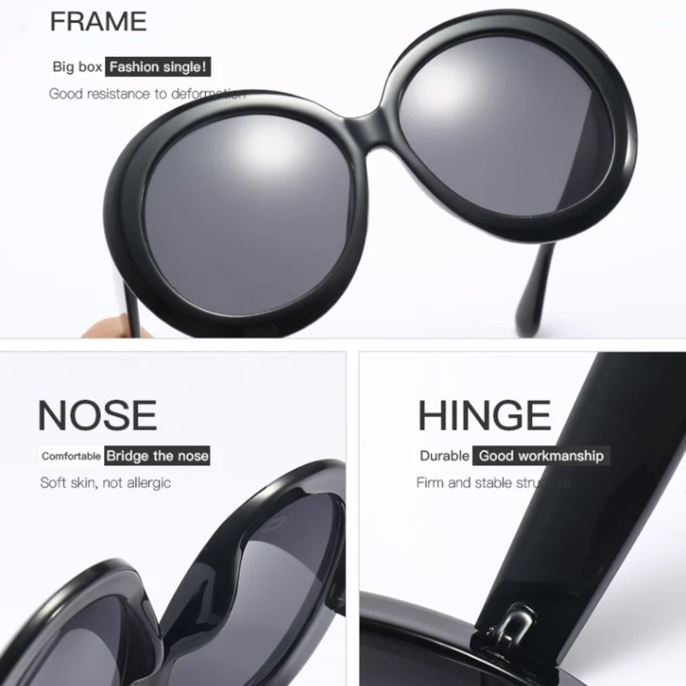 Oversized Round Women Sunglasses - Picture 3 of 3